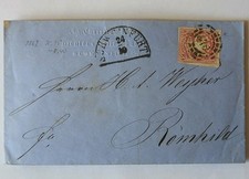 Brief von 1867 mit 3 Kreuzer Bayern Briefmarke Halbkreisstempel Schweinfurt