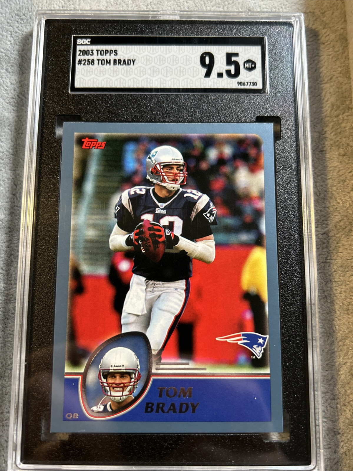 2003 Topps Chrome TOM BRADY #124 SGC 9.5 Mint+ New England Patriots Future HOF