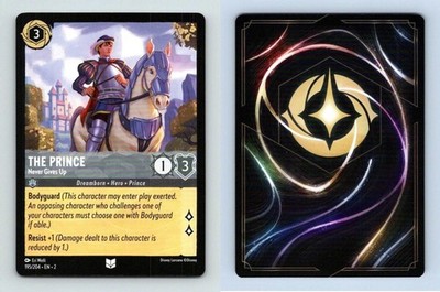 The Prince #195/204 Lorcana Rise Of The Floodborn 2023 Disney Uncommon TCG
