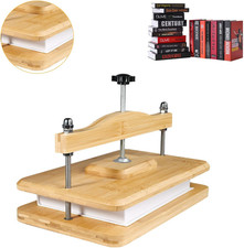 Nuvograin Wooden Book Press, 11.6 X 7.9 Inch Bamboo Book Binding Press for Bookb