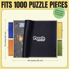 Puzzle Ready Wooden Puzzle Board 1000 Piece 24x30 Drawers Cover Mat