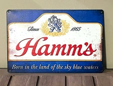 Hamm's Beer Land Of Sky Blue Waters 8 x 12 Novelty Metal Sign New!