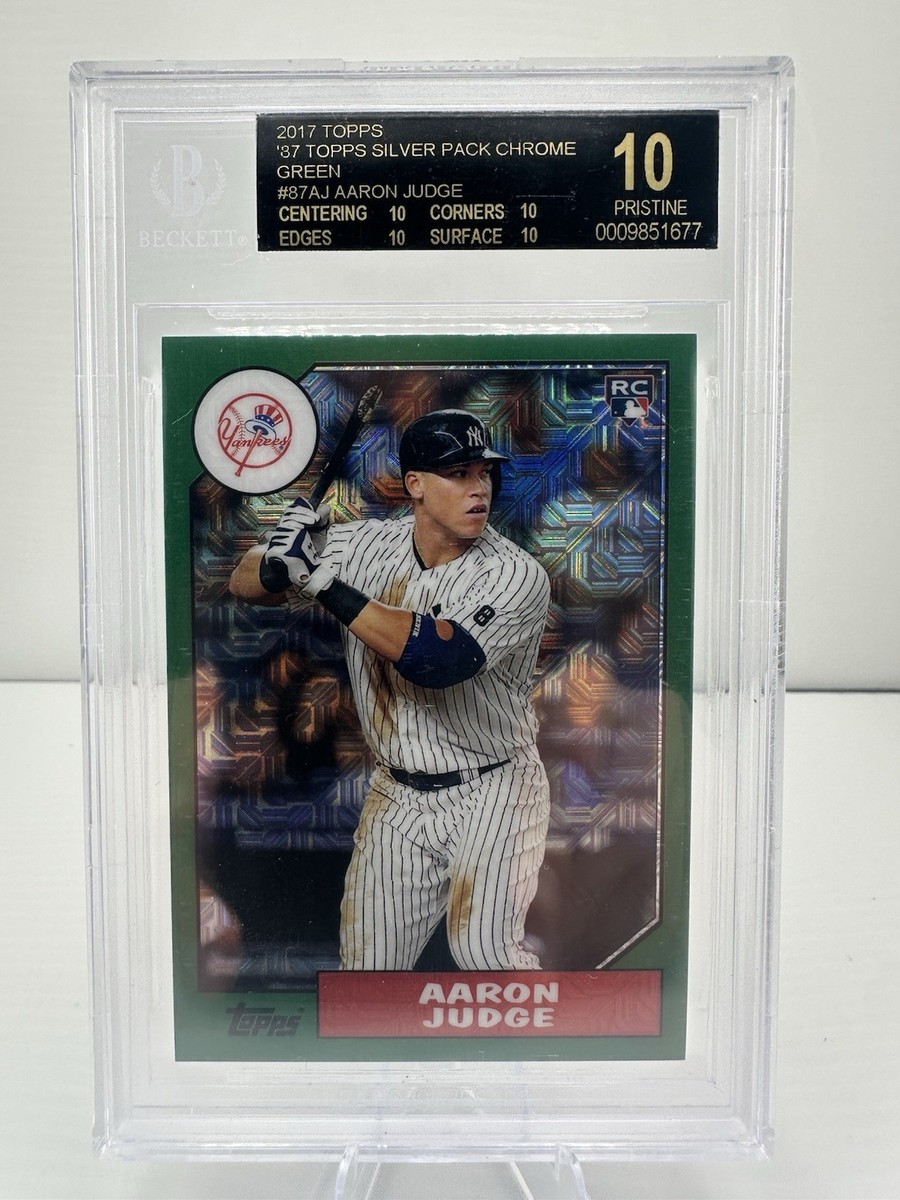 2017 Aaron Judge Topps Silver Pack Chrome #87-AJ RC /150 BGS 10
