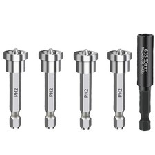 Magnetic Drywall Screw Setter PH2 Bits for Plasterboard Medium, silver