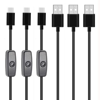 Type-C USB Cable for Raspberry Pi 4 B with ON/OFF Power Switch for Raspberry ...