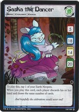 2006 Neopets TCG Haunted Woods Sasha the Dancer #16/100 Holo Foil Card