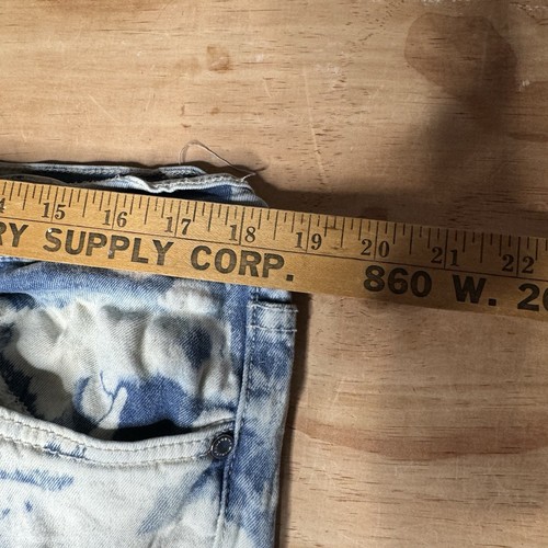 Reason Jeans Mens 36x32 Stone Wash Patches Slim Stretch Biker Moto Denim Torn - Picture 6 of 10