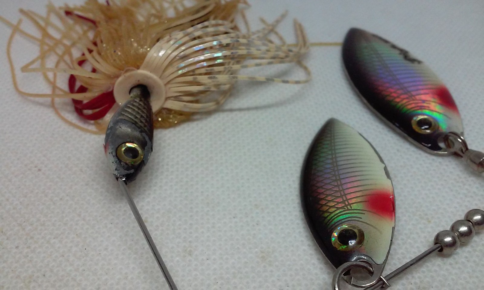 Vtg Bagley SpinnerBait Prizm Image Shad/Wht/Gld 1/2oz  Spinnerbait fishing Lure - Image 6