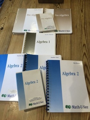 Math U See Pre Algebra, Algebra 1 & 2
