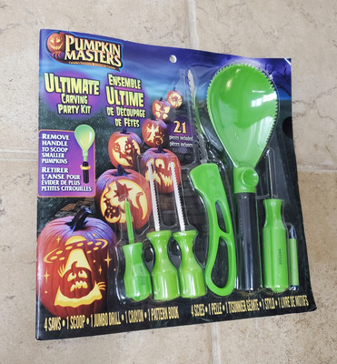 Pumpkin Masters Ultimate Carving Party Kit 14 Patterns 21 Pieces Halloween New