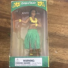 New In Box Vintage 2009 Dancing Dashboard Hula Girl Green Rare