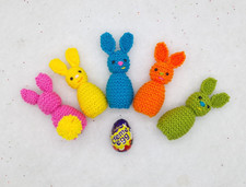 🌈 KNITTING PATTERN 🐇 Easter Rainbow Bunny Rabbit Creme Egg EASY CHARITY KNIT