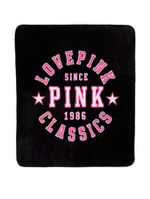 Victoria's Secret Pink Cozy Plush Blanket Love 1986 152 CM x 127 CM SEALED NWT