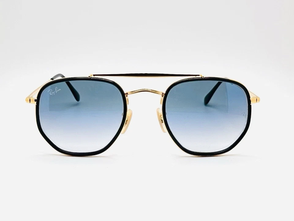 Gafas de sol Ray-Ban Marshal II RB3648M 52 mm geométricas unisex - lentes azules degradadas Foto 4 de 4