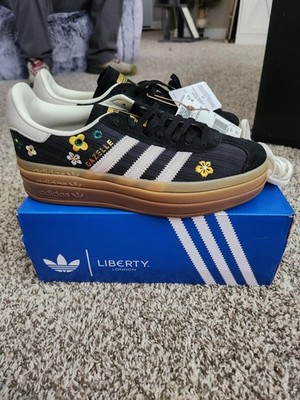 Adidas Gazelle Bold W Black Floral Sneakers Size 7