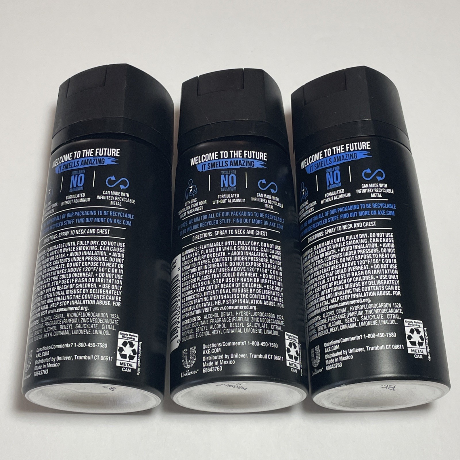 (3 CAN) Axe Phoenix Deodorant Body Spray Crushed Mint & Rosemary 113gEACH