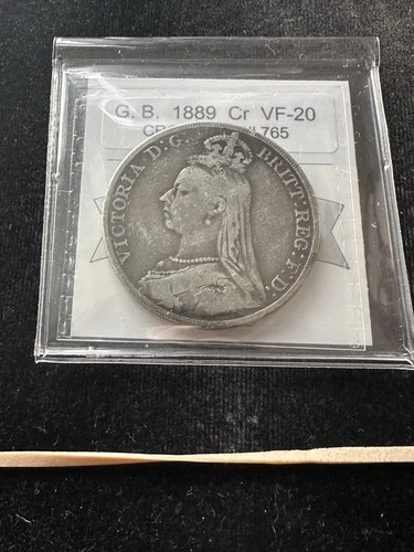 1889  Great Britain,  Crown, Coin Mart Graded **VF-20** KM# 765