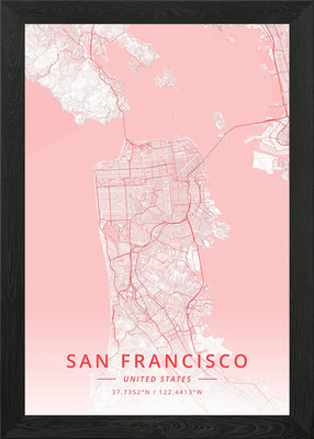 San Francisco USA Gerahmtes Wandbild Poster Leinwanddruck Bild