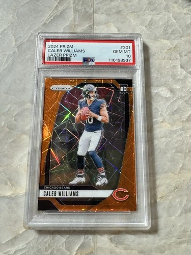 2024 Prizm Caleb Williams Lazer Prizm RC PSA 10 GEM MT Bears #301