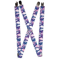 `Suspenders - 1.0`` - Peace Mixed White/Blue/Pink` (Us Import) ACC NEU