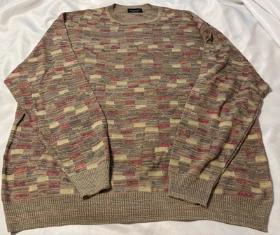 Marcello Sweater Mens XXL Made In Italy Cotton Acrylic No Size Tag 26  Pit To Pi