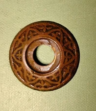 Original C. 1880s Ornamental "Real Cast Bronze" Exterior  Doorbell Cover 
