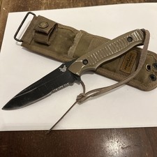 Benchmade Fixed Blade Combat Survival Knife 154CM Black w/ Sheath