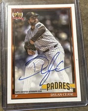 2026 Topps Series 1 - 1991 Topps Baseball Autographs Dylan Cease #91A-DC (AU)