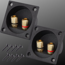 2Pcs Speaker Box Terminal Round Spring Cup Connector Subwoofer Enclosure New