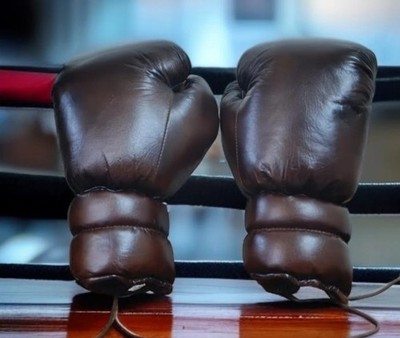 Brown Leather Boxing Gloves Inside Original Horsehair Padding 1950 TO 1960 SINCE