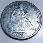 1861 Seated Liberty Half Dollar Beautiful High Grade Coin Rare Date