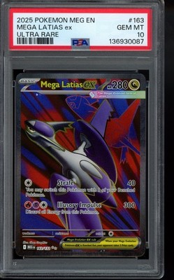 PSA 10 - 2025 Mega Latias ex 163/132 Me01: Mega Evolution Holo Pokemon