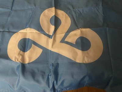Cloud9 Esports Team Logo Flag Blue and White
