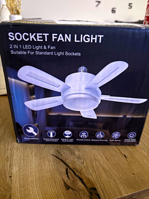 2-in-1 LED Deckenventilator mit Licht, 5 Flügel, Fernbedienung, dimmbar