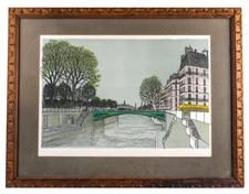 Denis Paul Noyer (b.1940) Bridge in Paris, Signed Lithograph