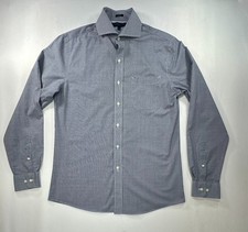 Tommy Hilfiger Check Slim Button-Up Blue Mens M 15.5/34-35