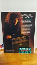 VINNIE MOORE ALBUM PROMO TIME ODYSSEY LANEY AMPLIFIERS PRINT AD 11 X 8.5   r4