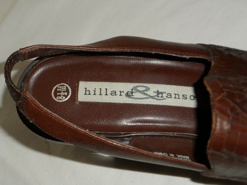 Hillard & Hanson Womens Brown Woven Leather Slingback Heel Sandal Shoe-Size 8.5M - Picture 7 of 9