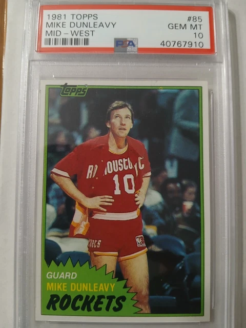 1981 topps basketball #85 Mike Dunleavy psa 10