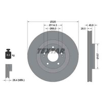 Textar 2X Bremsscheibe 92306503
