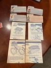 Lot Of 4 Original Gi Joe Blueprint Instruction Sheets & 4 Joe file cards