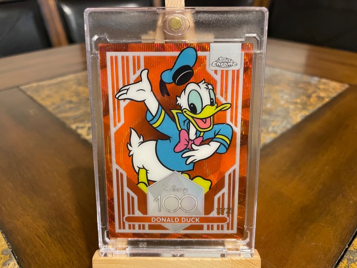 2023 TOPPS DISNEY CHROME 100 DONALD DUCK #86 ORANGE REFRACTOR 13