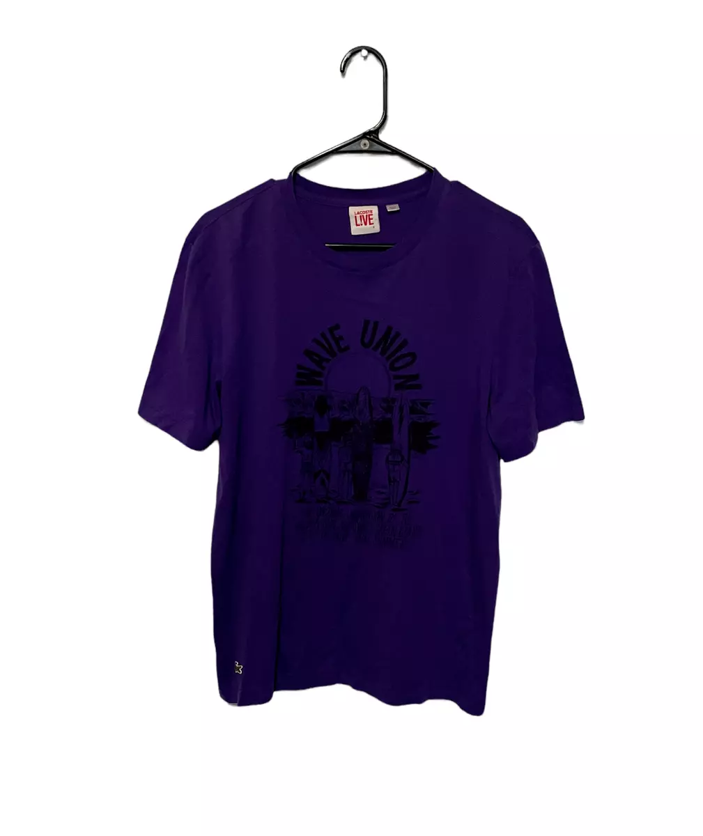 Lacoste purple t shirt top