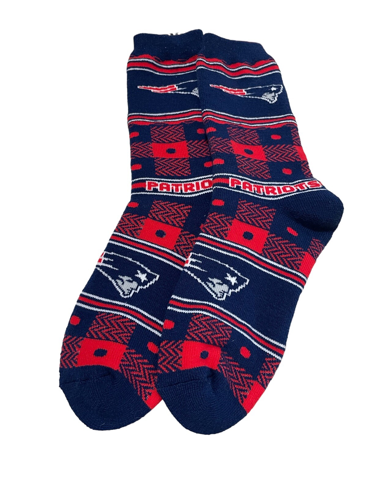 SAOLA Calze New England Patriots calcio rosso blu crew solo per piedi unisex NFL