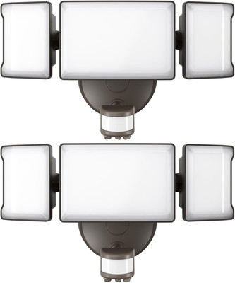65W Motion Sensor Outdoor Light, 2 Pack LED Security Light 6000LM, 6500K Exterio