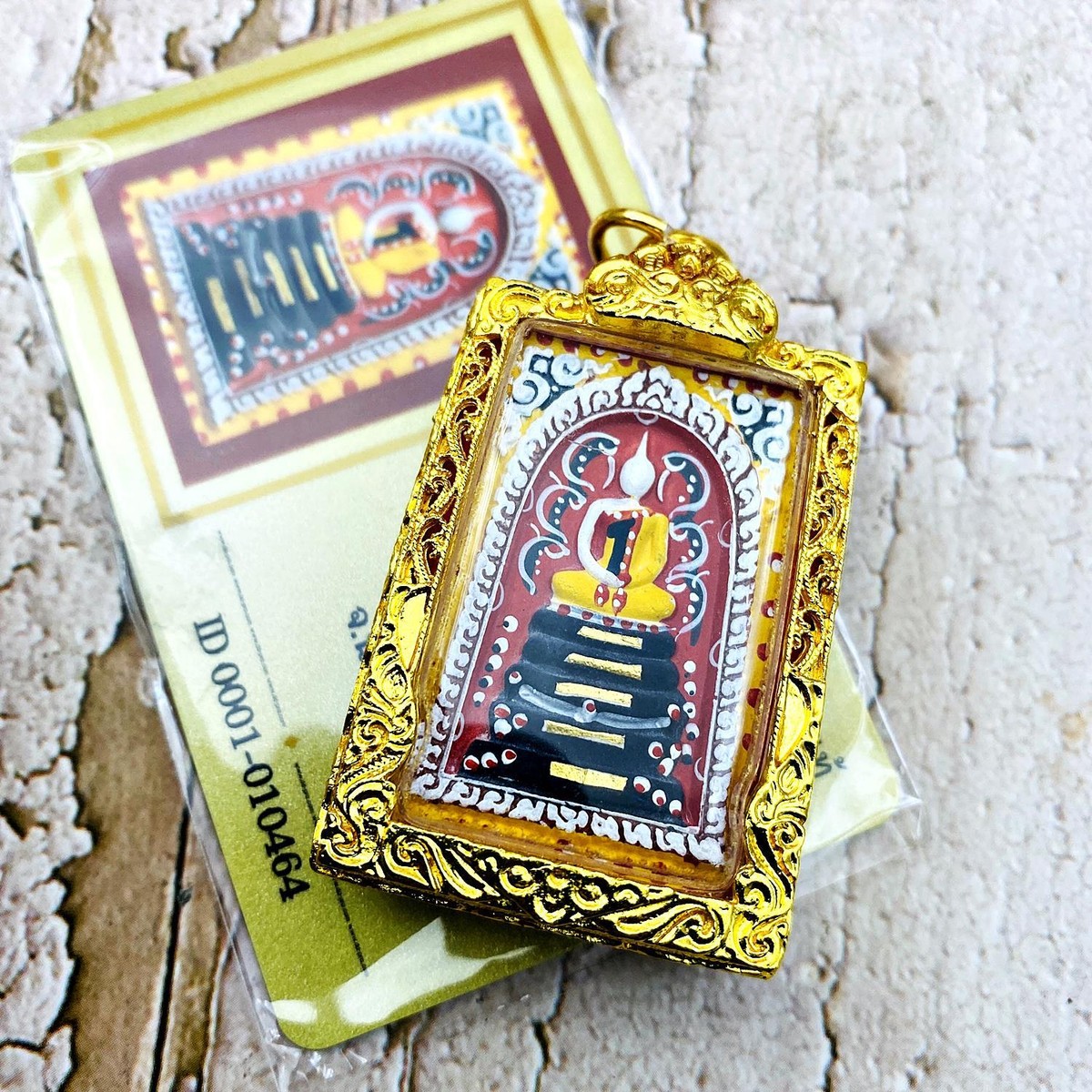 Certificate Somdej Koon Banri Be2537 Lucky Rich Golden
