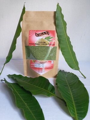 Fresh Dried Mango Leaf Powder Ceylon - 100% Organic Mango Leaves Powder New
