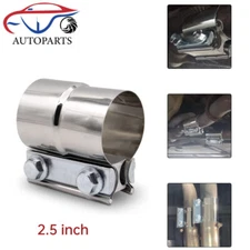 2.5" Lap Joint Exhaust Band Clamp for Muffler Sleeve Coupler Stainless Steel