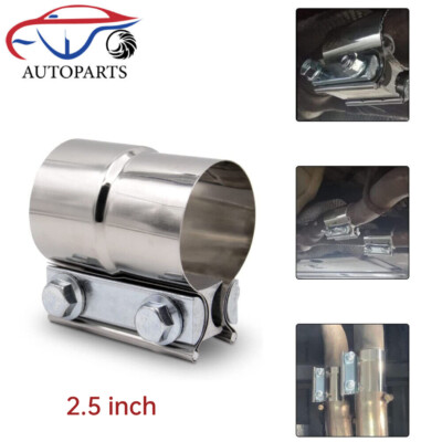2.5'' Lap Joint Exhaust Band Clamp for Muffler Sleeve Coupler Stainless Steel