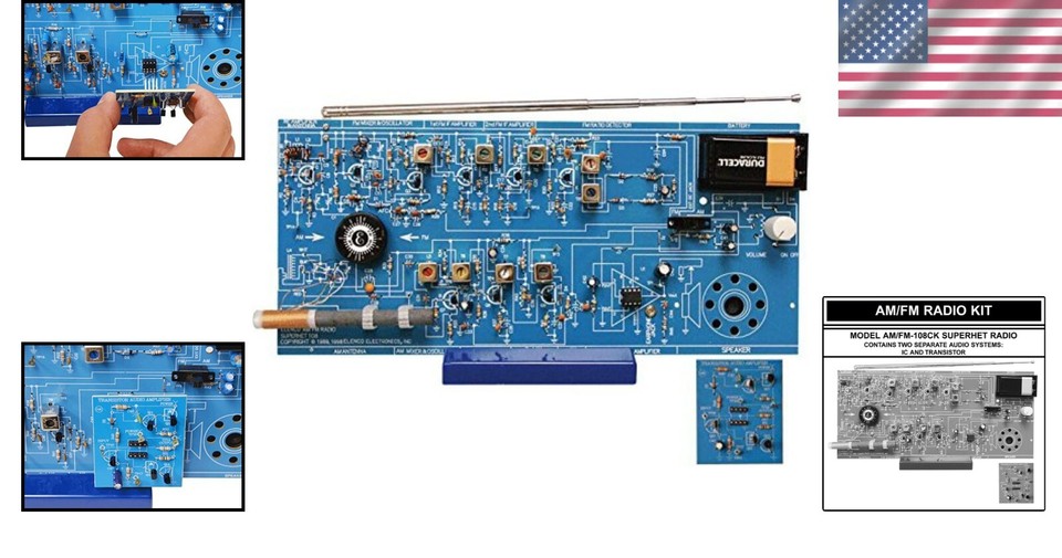 DIY AM/FM Radio Kit with Soldering Lessons & Superheterodyne Technology ...